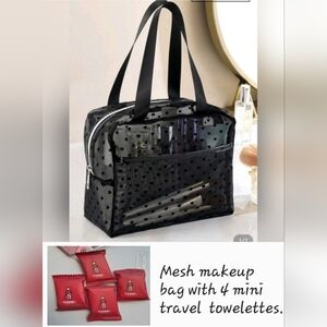 Black Mesh Makeup Bag